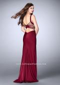 Picture of: Long Prom Gown with Strappy Side Cut Outs in Red, Style: 24155, Main Picture
