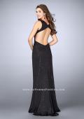 Picture of: Beaded Gown with Sweetheart Neckline and Open Back in Black, Style: 24167, Back Picture