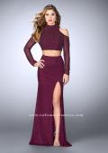Picture of: Cold Shoulder Long Sleeve Two Piece Prom Dress in Purple, Style: 24174, Detail Picture 1