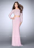 Picture of: Long Sleeve Two Piece Dress with Cold Shoulders in Pink, Style: 24175, Detail Picture 1