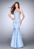 Picture of: Beaded Satin Mermaid Dress with Sweetheart Neckline in Blue, Style: 24180, Detail Picture 2
