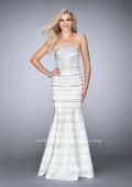 Picture of: Beaded Satin Mermaid Dress with Sweetheart Neckline in White, Style: 24180, Detail Picture 3
