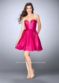 Picture of: Short Party Dress with Deep V Neckline and Pockets in Pink, Style: 24212, Detail Picture 1