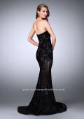 Picture of: Lace Romper Dress with Multi Colored Rhinestones in Black, Style: 24220, Back Picture