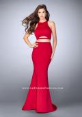 Picture of: Two Piece Racer Back Neoprene Dress with Cut Outs in Red, Style: 24231, Back Picture