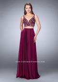 Picture of: Two Piece A-line Dress with Sheer Lace Bustier Top in Pink, Style: 24237, Detail Picture 1