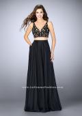 Picture of: Two Piece A-line Dress with Sheer Lace Bustier Top in Black, Style: 24237, Detail Picture 2