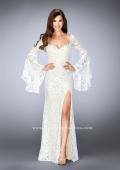 Picture of: Lace Bell Sleeve Dress with Sweetheart Neckline in White, Style: 24249, Detail Picture 1