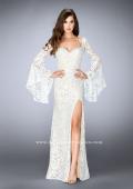 Picture of: Lace Bell Sleeve Dress with Sweetheart Neckline in White, Style: 24249, Detail Picture 2