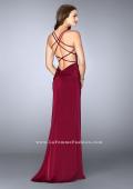 Picture of: Gathered Jersey Prom Dress with Sweetheart Neckline in Red, Style: 24263, Back Picture