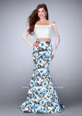Picture of: Off the Shoulder Floral Two Piece Prom Gown in Print, Style: 24281, Main Picture