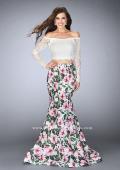 Picture of: Off the Shoulder Floral Two Piece Prom Gown in Print, Style: 24281, Detail Picture 1