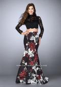 Picture of: Two Piece Prom Dress with Lace Top and Mermaid Skirt in Print, Style: 24285, Main Picture