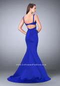 Picture of: Faux Two Piece Neoprene Dress with Mermaid Skirt in Blue, Style: 24288, Detail Picture 1