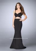 Picture of: Faux Two Piece Neoprene Dress with Mermaid Skirt in Black, Style: 24288, Detail Picture 2