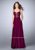 Picture of: A-line Prom Dress with Chiffon Skirt and Lace Top in Pink, Style: 24296, Detail Picture 1