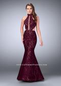 Picture of: Mermaid Lace Dress with Cut Outs and Open Back in Red, Style: 24303, Main Picture