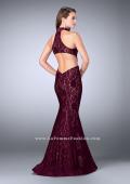 Picture of: Mermaid Lace Dress with Cut Outs and Open Back in Red, Style: 24303, Back Picture