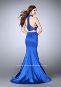 Picture of: Two Piece Mermaid Dress with Sheer Lace High Neck Top in Blue, Style: 24306, Back Picture