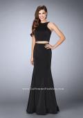Picture of: Two Piece Prom Dress with Lace Up Back in Black, Style: 24310, Detail Picture 1