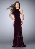 Picture of: High Neck Velvet Prom Dress with Cut Out Open Back in Red, Style: 24316, Back Picture