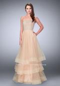 Picture of: A-line Dress with Beading and Layered Tulle Skirt in Nude, Style: 24323, Main Picture
