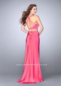 Picture of: Two Piece Jersey Dress with Strappy Lower Back in Pink, Style: 24324, Back Picture