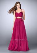 Picture of: Chiffon Two Piece A-line Dress with Sheer Lace Back in Pink, Style: 24340, Main Picture
