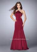 Picture of: High Neck Dress with Beaded Neckline and Strappy Back in Red, Style: 24352, Detail Picture 2