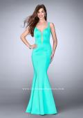 Picture of: Neoprene Mermaid Prom Dress with Cut Out Back in Green, Style: 24360, Main Picture