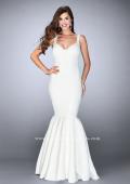 Picture of: Classic Neoprene Dress with Pleated Mermaid Skirt in White, Style: 24361, Main Picture