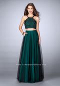 Picture of: Two Piece A-line Dress with Lace Top and Tulle Skirt in Green, Style: 24365, Main Picture