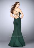 Picture of: High Neck Neoprene Prom Dress with Strappy Back in Green, Style: 24374, Back Picture