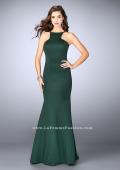 Picture of: High Neck Neoprene Prom Dress with Strappy Back in Green, Style: 24374, Detail Picture 1