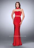 Picture of: Illusion Two Piece Prom Dress with Attached Choker in Red, Style: 24379, Main Picture