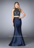Picture of: Long Two Piece Mermaid Prom Dress with Beaded Top in Blue, Style: 24388, Detail Picture 1