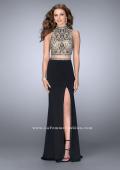 Picture of: Two Piece Prom Dress with Open Back and Cut Outs in Black, Style: 24390, Main Picture