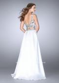 Picture of: A-line Two Piece Dress with Beaded Top and Pockets in White, Style: 24397, Back Picture