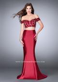 Picture of: Two Piece off the Shoulder Prom Dress with Lace Detail in Red, Style: 24413, Main Picture