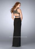 Picture of: Long Two Piece Prom Dress with Beading and Slit in Black, Style: 24414, Back Picture