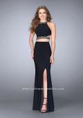 Picture of: Long Two Piece Prom Dress with Beading and Slit in Black, Style: 24414, Detail Picture 1