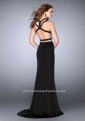 Picture of: Beaded strappy two piece with a high neckline in Black, Style: 24420, Back Picture
