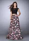 Picture of: Long A-line Two Piece Prom Dress with Floral Skirt in Print, Style: 24428, Detail Picture 1