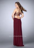 Picture of: High Neck Prom Dress with Strappy Back and Side Slit in Red, Style: 24443, Detail Picture 8