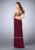 Picture of: High Neck Prom Dress with Strappy Back and Side Slit in Red, Style: 24443, Detail Picture 10