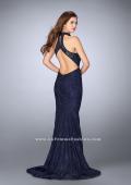 Picture of: High Neck Lace Mermaid Prom Dress with Open Back in Blue, Style: 24451, Back Picture