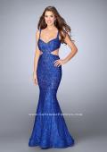 Picture of: Lace Prom Dress with Cut Outs and Sweetheart Neckline in Blue, Style: 24462, Main Picture
