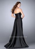 Picture of: Long Cape Dress with a Deep Sweetheart Neckline in Black, Style: 24467, Back Picture