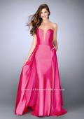 Picture of: Long Cape Dress with a Deep Sweetheart Neckline in Pink, Style: 24467, Detail Picture 2