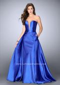 Picture of: Long Cape Dress with a Deep Sweetheart Neckline in Blue, Style: 24467, Detail Picture 5